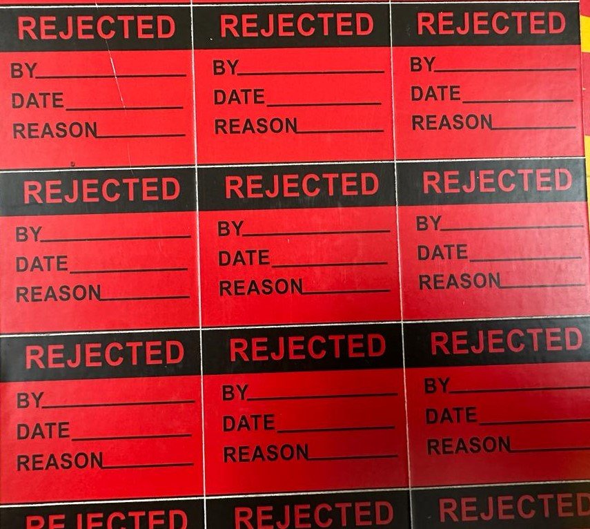 REJECTED STICKER