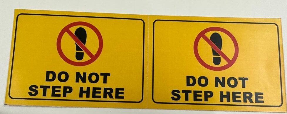  DO NOT STEP HERE